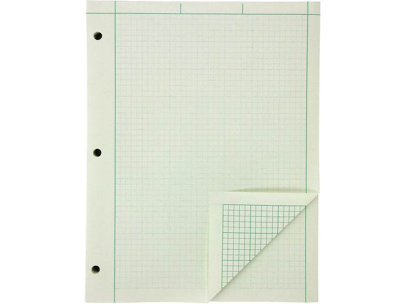 Ampad Graph Pad, 8.5" x 11", Graph Ruled, Green Tint, 200 Sheets/Pad (22-144)