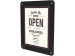Deflecto Document Holder, 8.5" x 11", Wall Mounted, Clear/Black Plastic (899102)