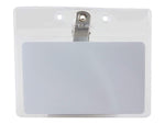 Sicurix Standard Clip On ID Badge Holder, Clear, 50/Pack (BAU67850)