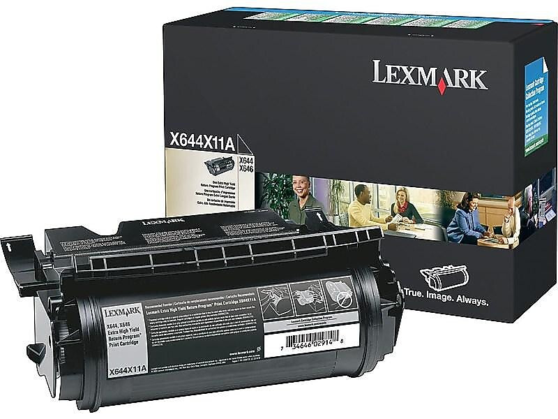 Lexmark X644X11A Black Return Program Toner Cartridge, Extra High Yield