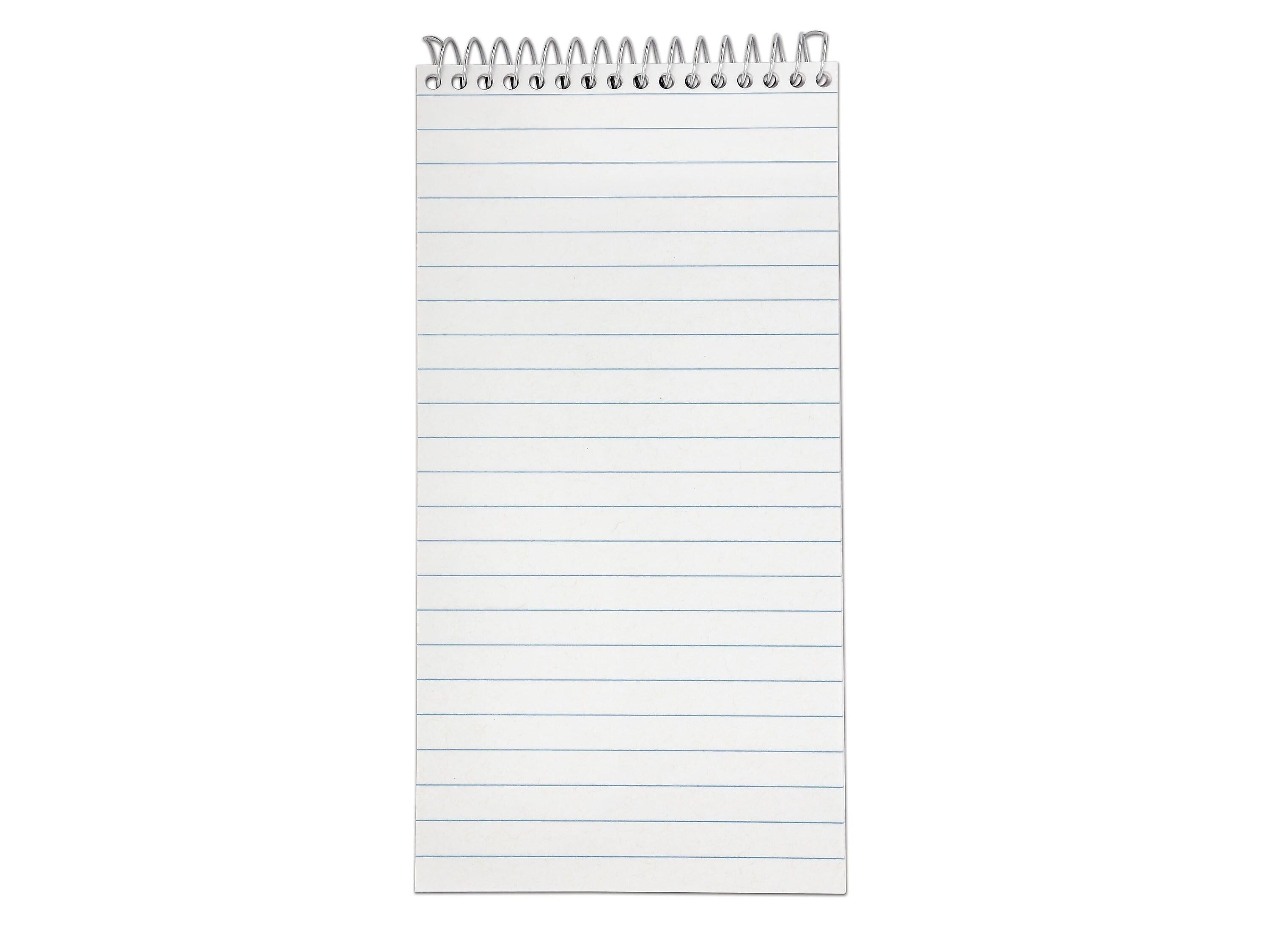 Ampad Earthwise Reporter's Notepads, 4" x 8", Gregg Ruled, White, 70 Sheets/Pad, 12 Pads/Pack (TOP25-280R)