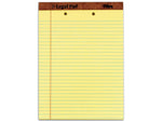 TOPS The Legal Pad Notepads, 8.5" x 11.75", Wide Ruled, Canary, 50 Sheets/Pad, 12 Pads/Pack (TOP 7531)