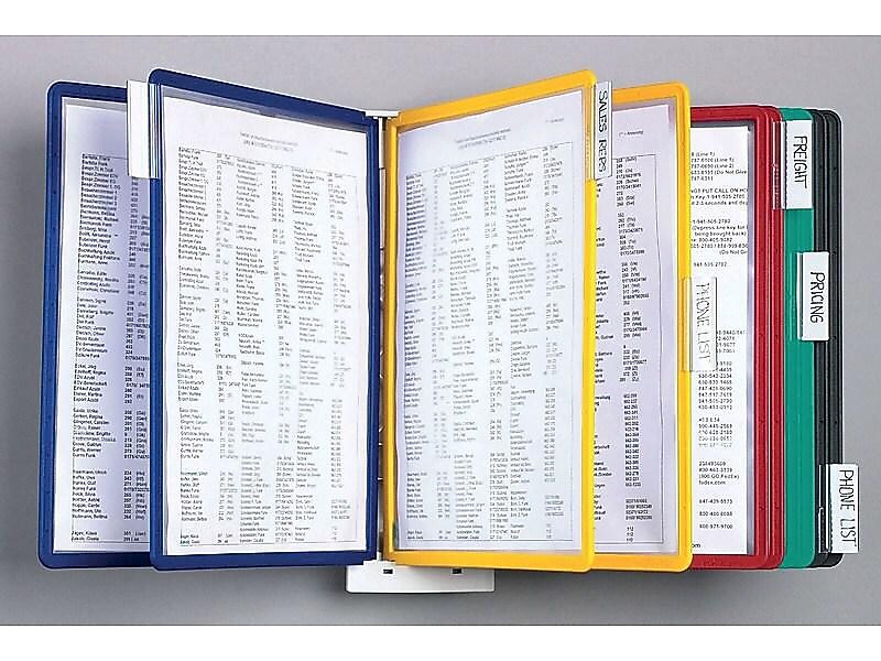 Durable Sherpa Document Holder, 8.5" x 11", Vertical, Wall Mounted,  Multicolor Plastic (554100)