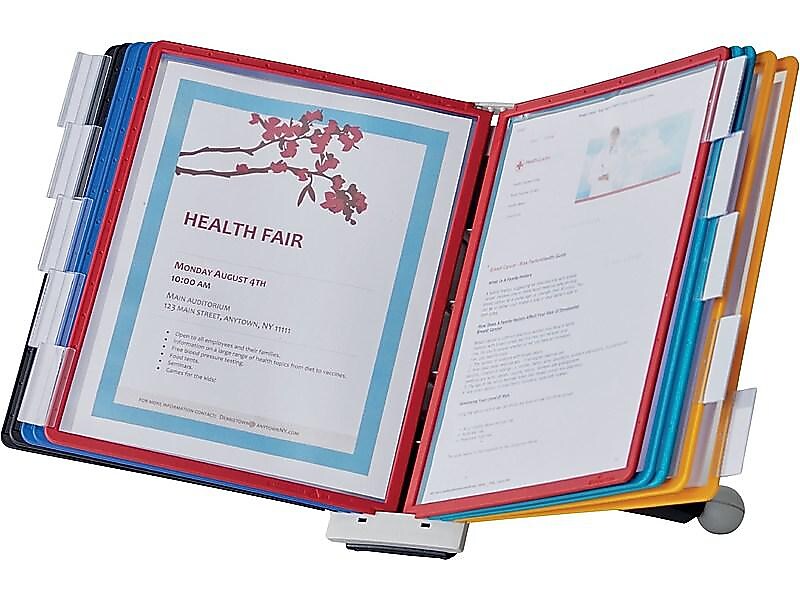 Durable Sherpa Document Holder, 8.5" x 11", Vertical, Desktop/Wall, Multicolor Plastic (554200)