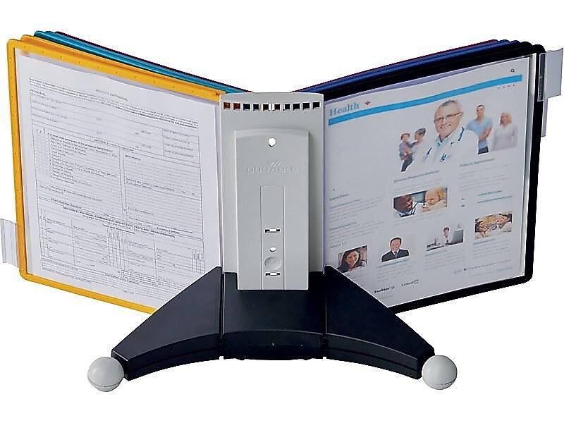 Durable Sherpa Document Holder, 8.5" x 11", Vertical, Desktop/Wall, Multicolor Plastic (554200)