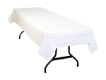 Table Mate Poly/Tissue 108"W x 54"D Solid Table Cover White 6/Pack (TBL-PT549-WH)