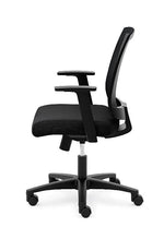 HON Mesh Mid-Back Task Chair, Center-Tilt, Tension, Lock, Fixed Arms, Black Mesh, Black Fabric (BSXVL511LH10)