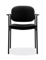 HON Scatter Fabric Stacking Guest Chair, Fixed Arms, Black (BSXVL616VA10)