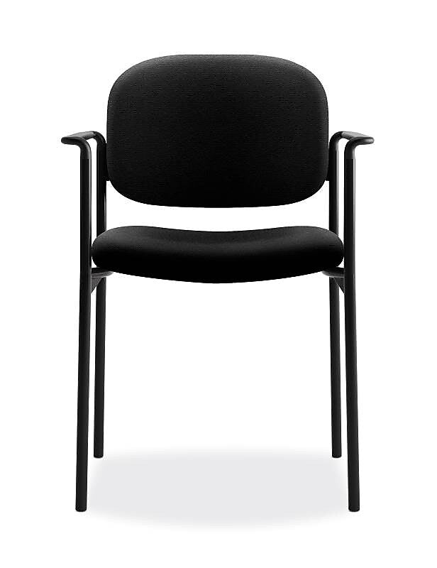 HON Scatter Fabric Stacking Guest Chair, Fixed Arms, Black (BSXVL616VA10)