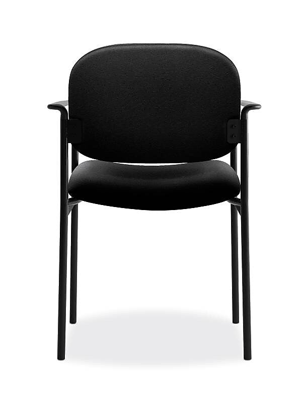 HON Scatter Fabric Stacking Guest Chair, Fixed Arms, Black (BSXVL616VA10)