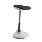 HON Perch Fabric 360-Degree Swivel, Silver Base, Black (BSXVLPERCHAS10X)