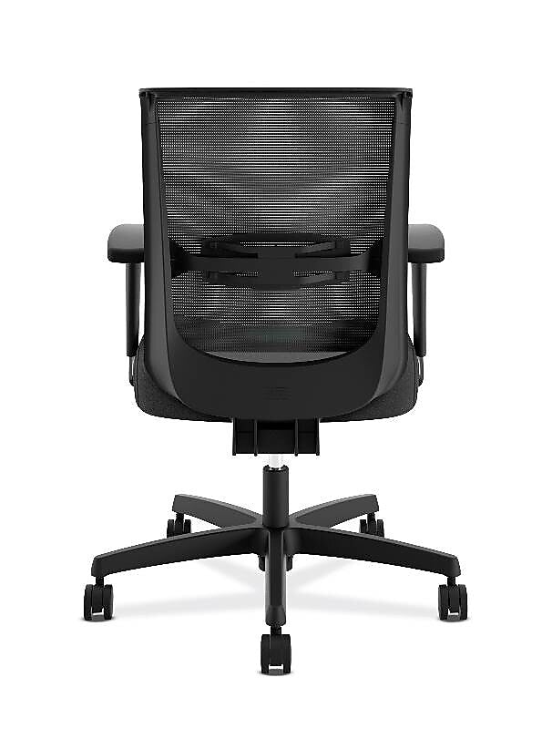 HON Convergence Vinyl Task Chair with Seat Slide, Adjustable Arms, Black (HONCMY1AUR10)