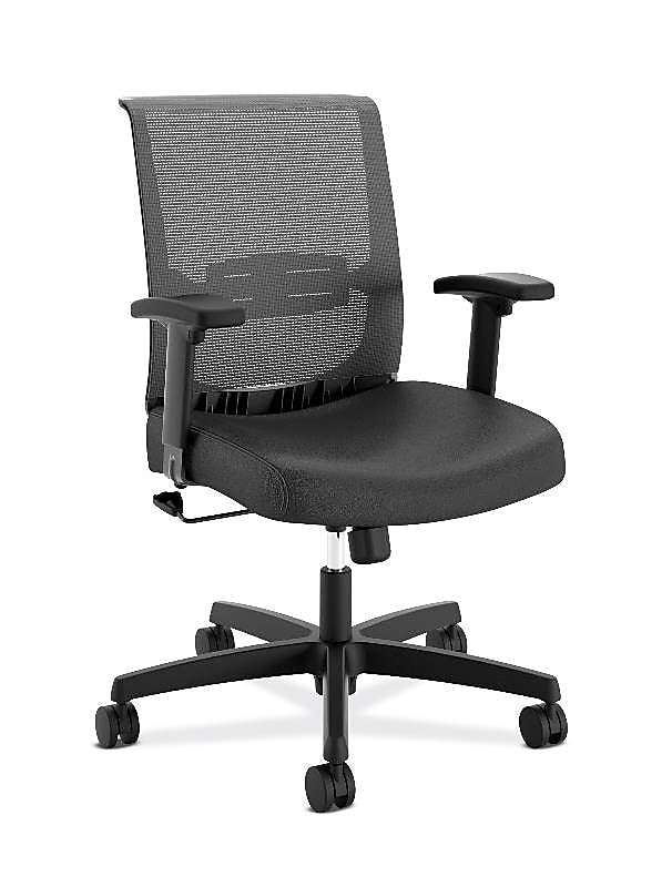 HON Convergence Mesh Back Vinyl Task Chair, Black (HONCMS1AUR10)