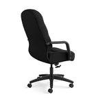 HON Pillow-Soft Executive High-Back Chair, Center-Tilt, Fixed Arms, Black Fabric