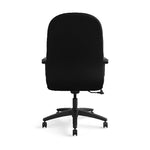 HON Pillow-Soft Executive High-Back Chair, Center-Tilt, Fixed Arms, Black Fabric