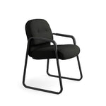 HON Pillow-Soft Leather Guest Chair, Black (HON2093SR11T)