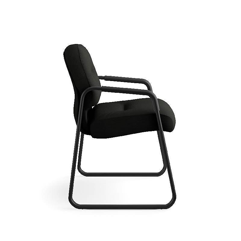 HON Pillow-Soft Leather Guest Chair, Black (HON2093SR11T)