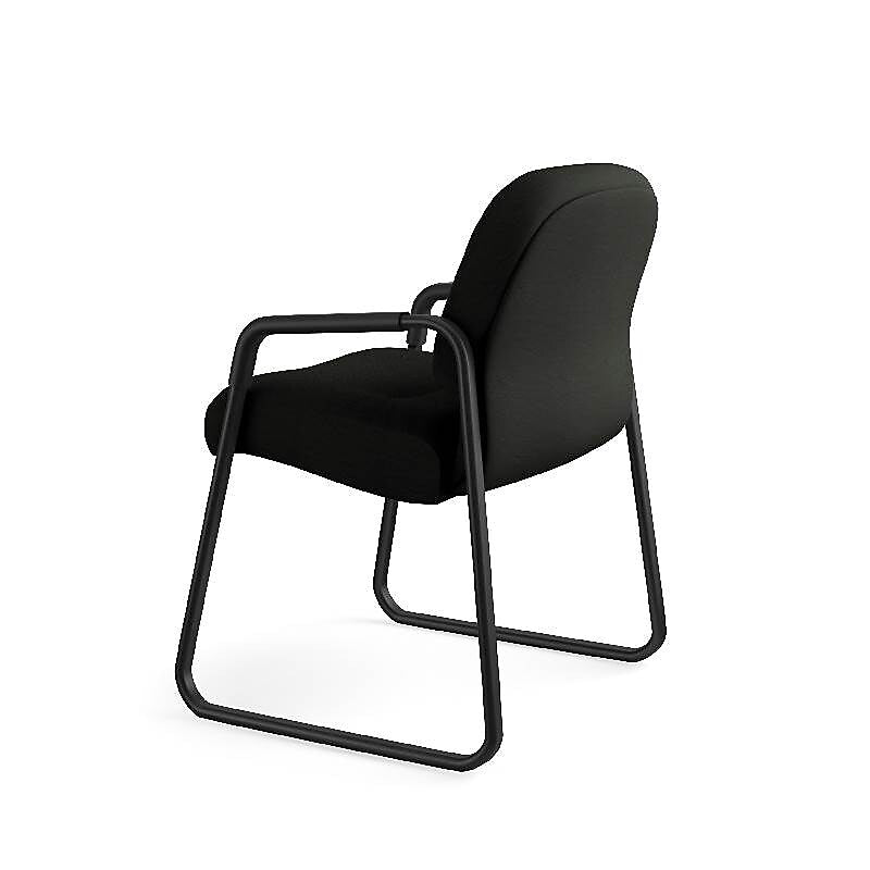 HON Pillow-Soft Leather Guest Chair, Black (HON2093SR11T)