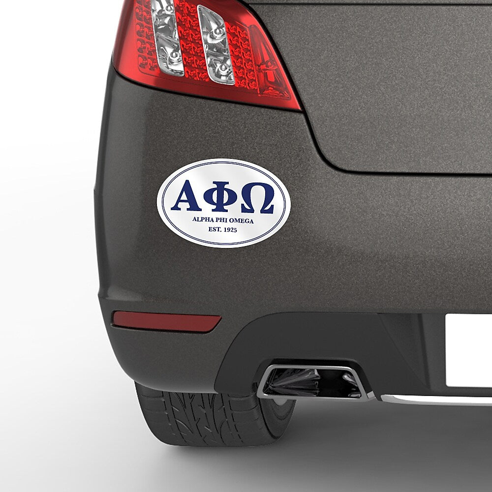 Custom Bumper Sticker, 4" x 6", Oval, 1 Color, White Polyolefin, Qty: 100