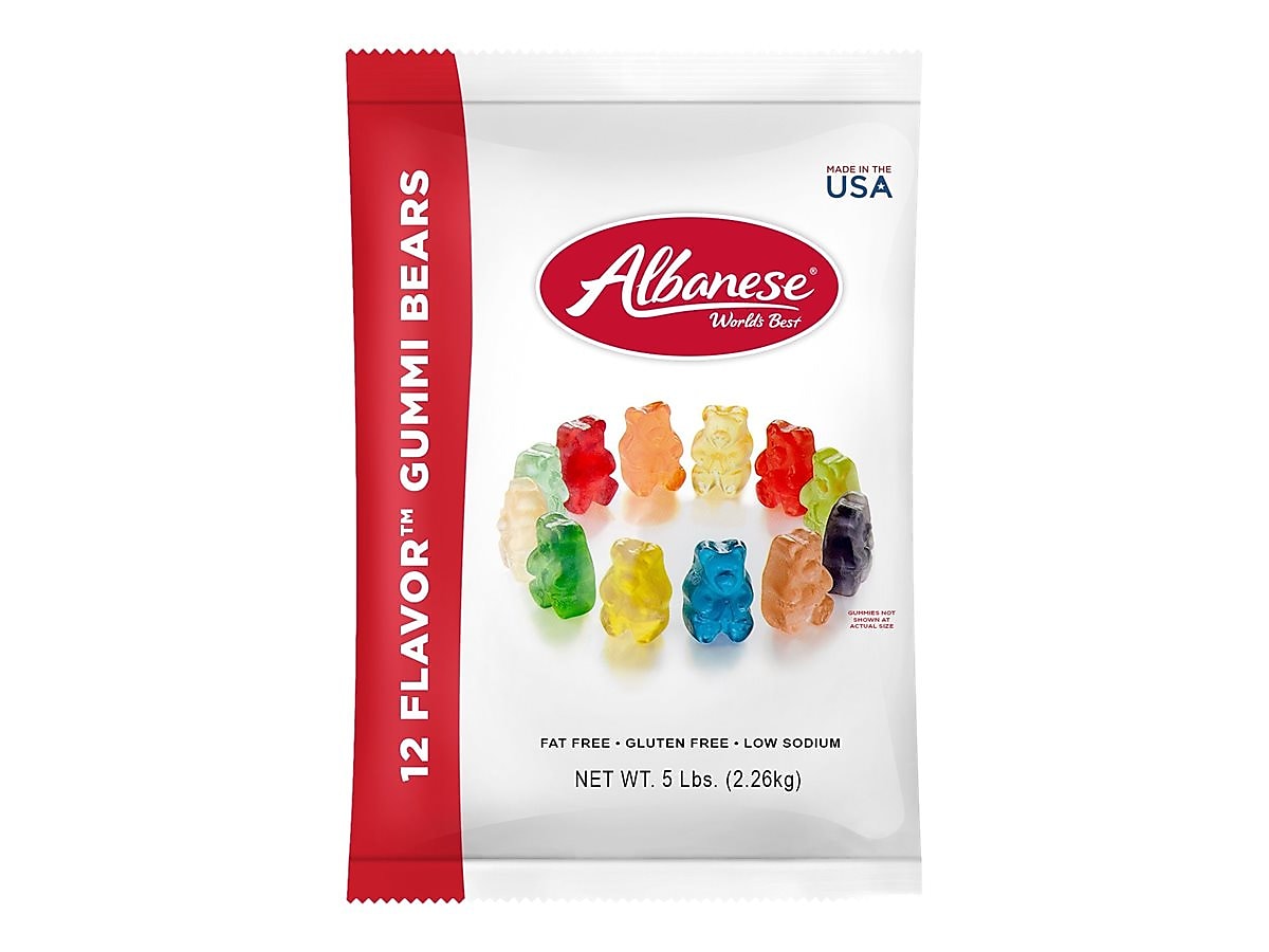 Albanese Assorted Gummi Bears, 80 oz (206-00001)
