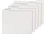 AbilityOne Skilcraft Blank Index Dividers, White, 100/Set (7530-00-959-4441)