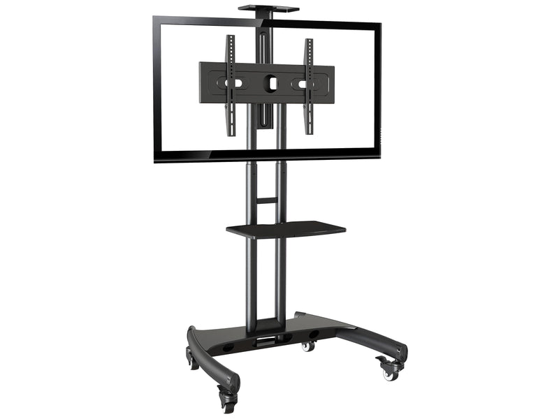 Rocelco Mobile Flat Panel TV Cart, Rolling with AV Shelf, 32-70", 100 lbs. Max. (R VSTC)