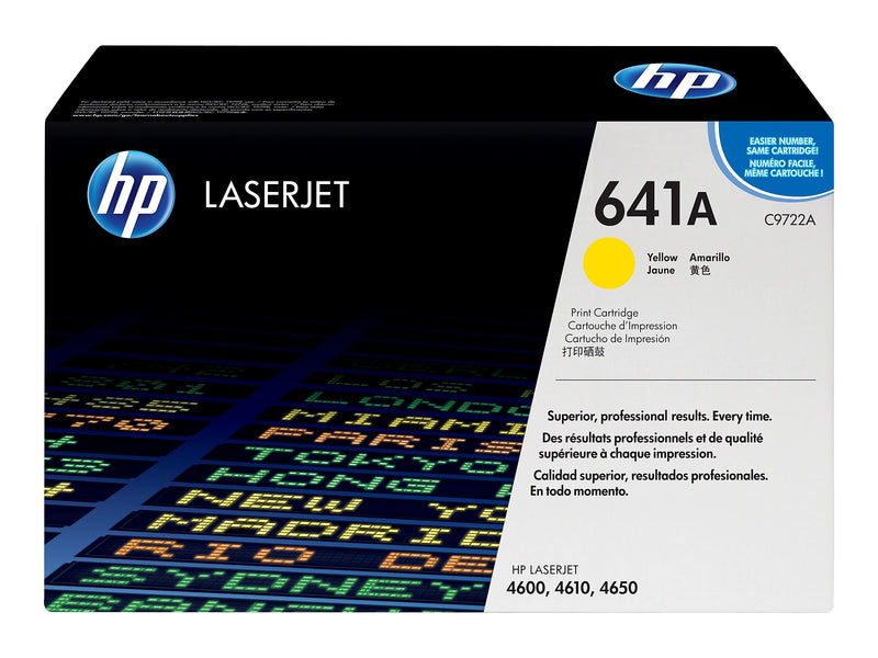 HP 641A Yellow Standard Yield Toner Cartridge, Prints Up to 8,000 pages (C9722A)