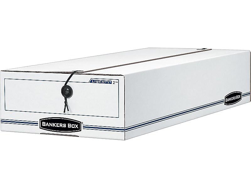 Bankers Box Liberty Corrugated Box, 9"W x 23"H Size, White/Blue (00002)