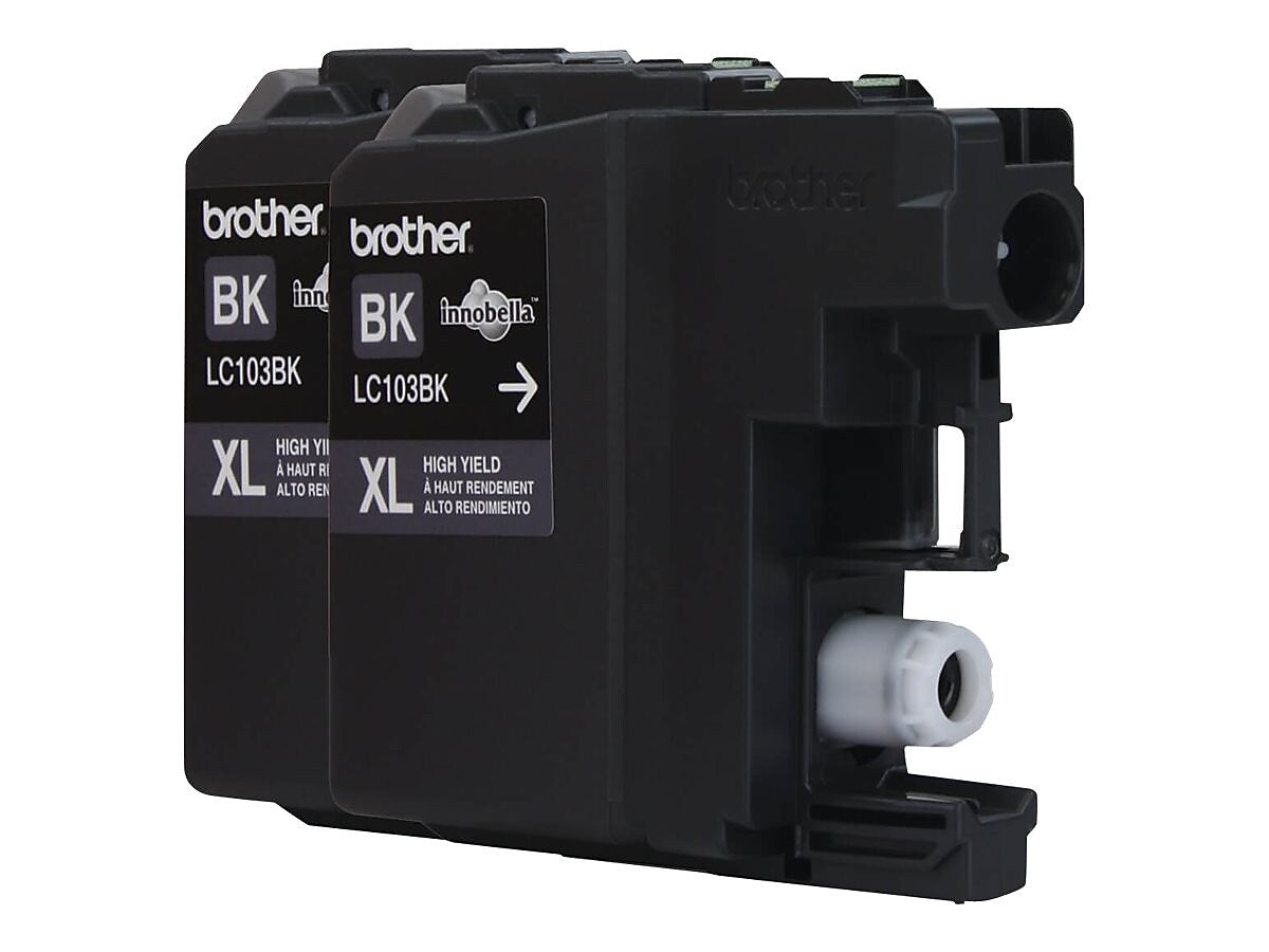 Brother LC1032PKS Black High Yield Ink Cartridge, 2/Pack