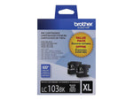 Brother LC1032PKS Black High Yield Ink Cartridge, 2/Pack