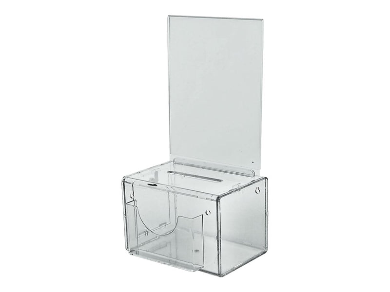 Azar Locking Plastic Suggestion Box, Clear (206388)