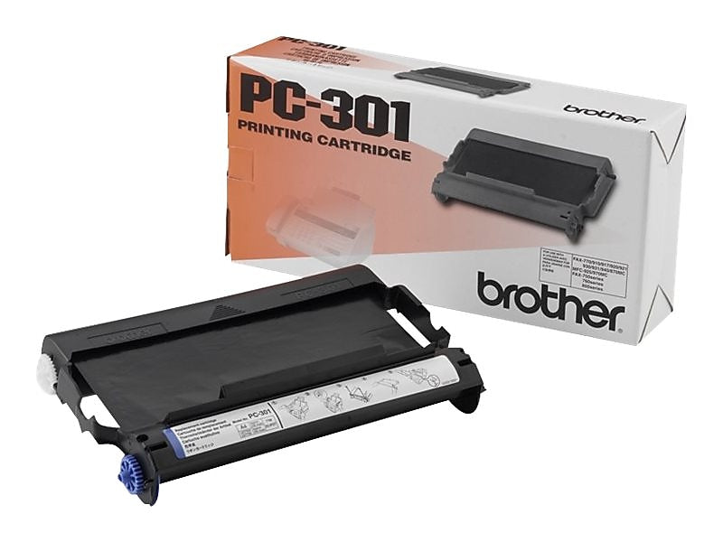 Brother PC-301 Black Standard Yield Fax Cartridge, Prints Up to 250 Pages (BRTPC301)