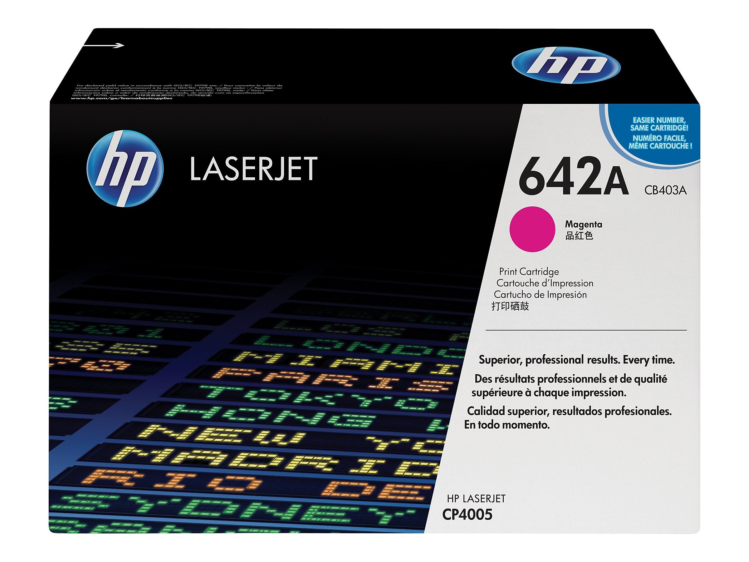 HP 642A Magenta Standard Yield Toner Cartridge, Prints Up to 7,500 pages (CB403A)