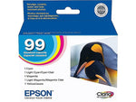 Epson T99 Cyan/Magenta/Yellow/Light Cyan/Light Magenta Standard Yield Ink Cartridge, 5/Pack (T099920-S)