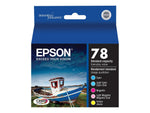 Epson T78 Cyan/Magenta/Yellow/Light Cyan/Light Magenta Standard Yield Ink Cartridge, 5/Pack   (T078920-S)