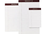 AbilityOne National Industries for the Blind Notepad, 8.5" x 11.75", Wide Ruled, White, 50 Sheets/Pad, 12 Pads (NSN3723108)