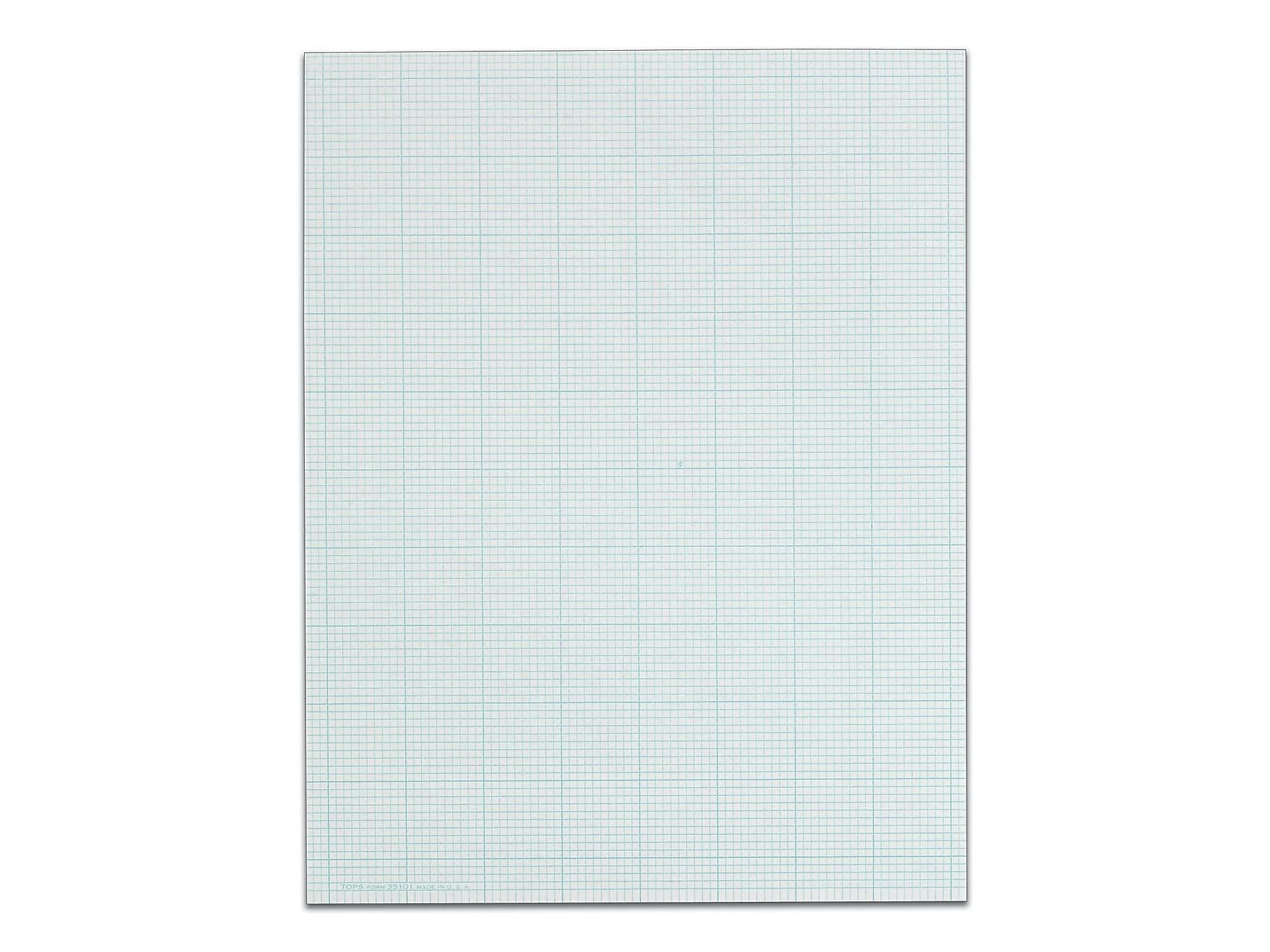 TOPS Cross-Section Pad, 8.5" x 11", Quad Rule, White, 50 Sheets/Pad (TOP 35101)
