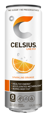 Celsius Sparkling Orange Drink, 12 Fl. Oz., 12/Carton (CLL00055)
