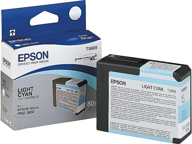 Epson T580 Ultrachrome Light Cyan Standard Yield Ink Cartridge