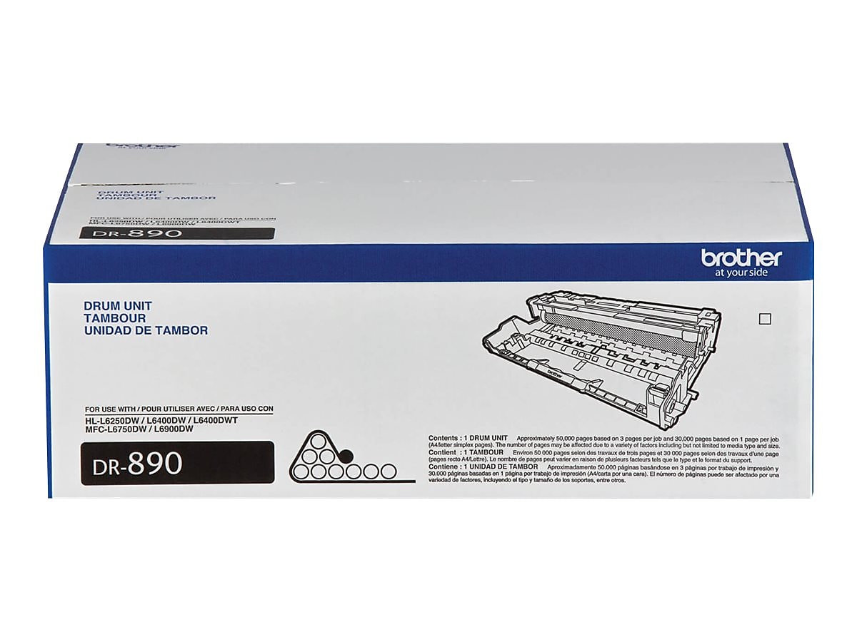 Brother DR-890 Drum Unit, Standard, Yields Up to 50,000 Pages, Black