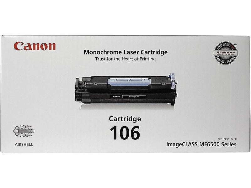 Canon 106 Black Standard Yield Toner Cartridge (0264B001AA)