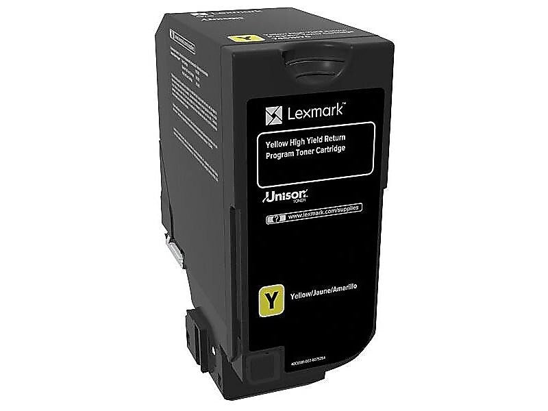 Lexmark 74 Yellow Extra High Yield, Return Program Toner Cartridge, Prints Up to 12,000 Pages (74C1HY0)