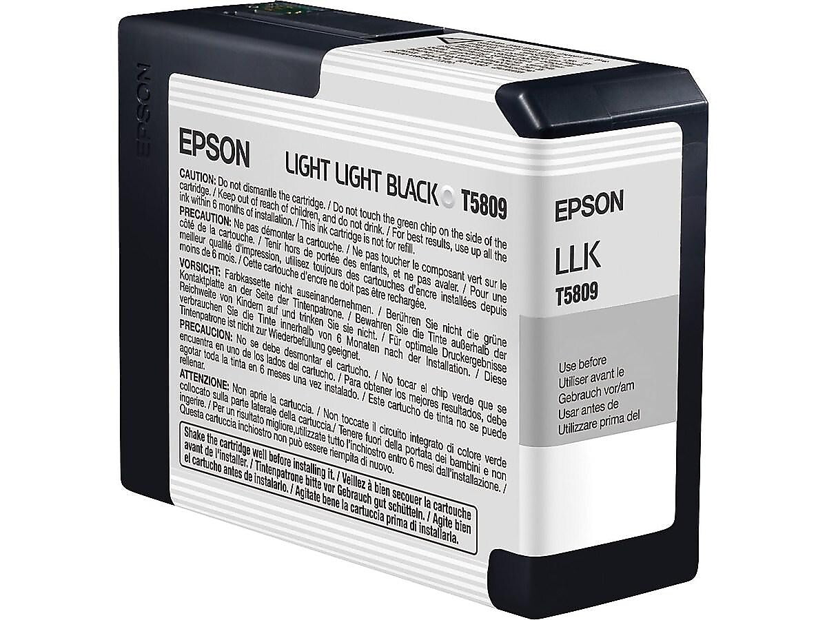 Epson T580 Ultrachrome Light Light Black Standard Yield Ink Cartridge
