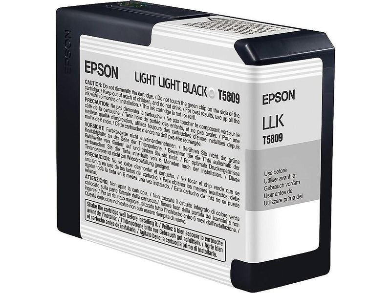 Epson T580 Ultrachrome Light Light Black Standard Yield Ink Cartridge