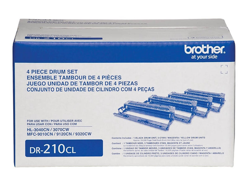 Brother DR-210 Drum Unit, 4/Pack (DR210CL)