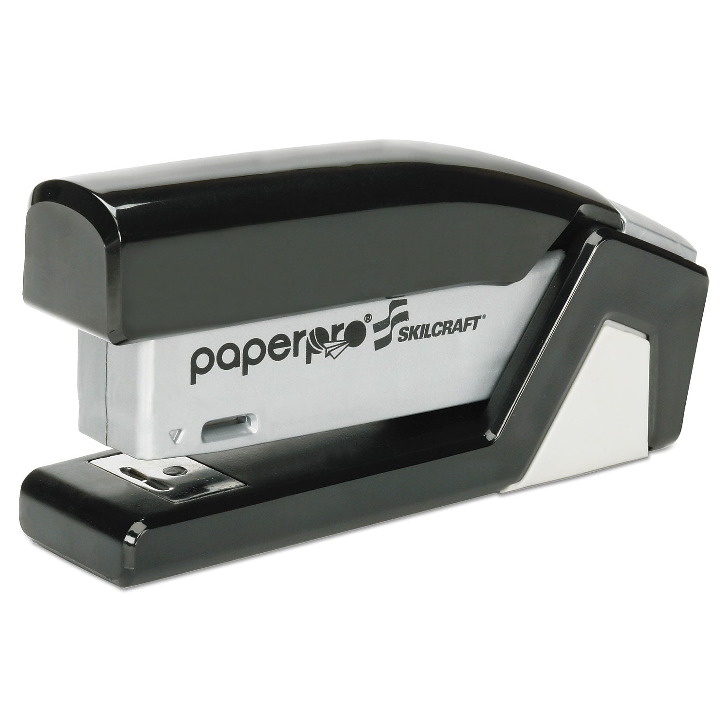 AbilityOne PaperPro Spring Powered Desktop Stapler, Fastening Capacity 15 Sheets/20 lb., Gray/Black