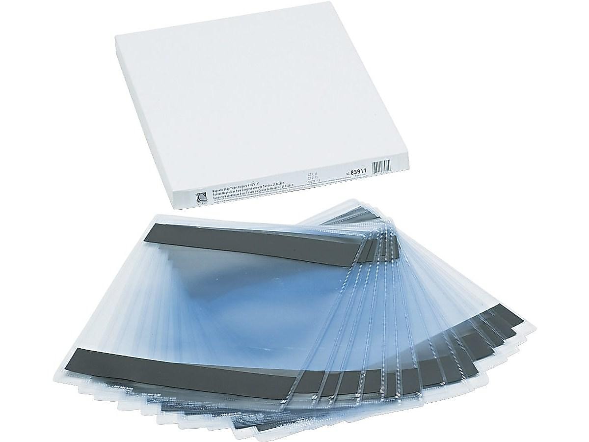 C-Line Job Ticket Holders, 8-1/2" x 11", Clear, 15/Box (83911)
