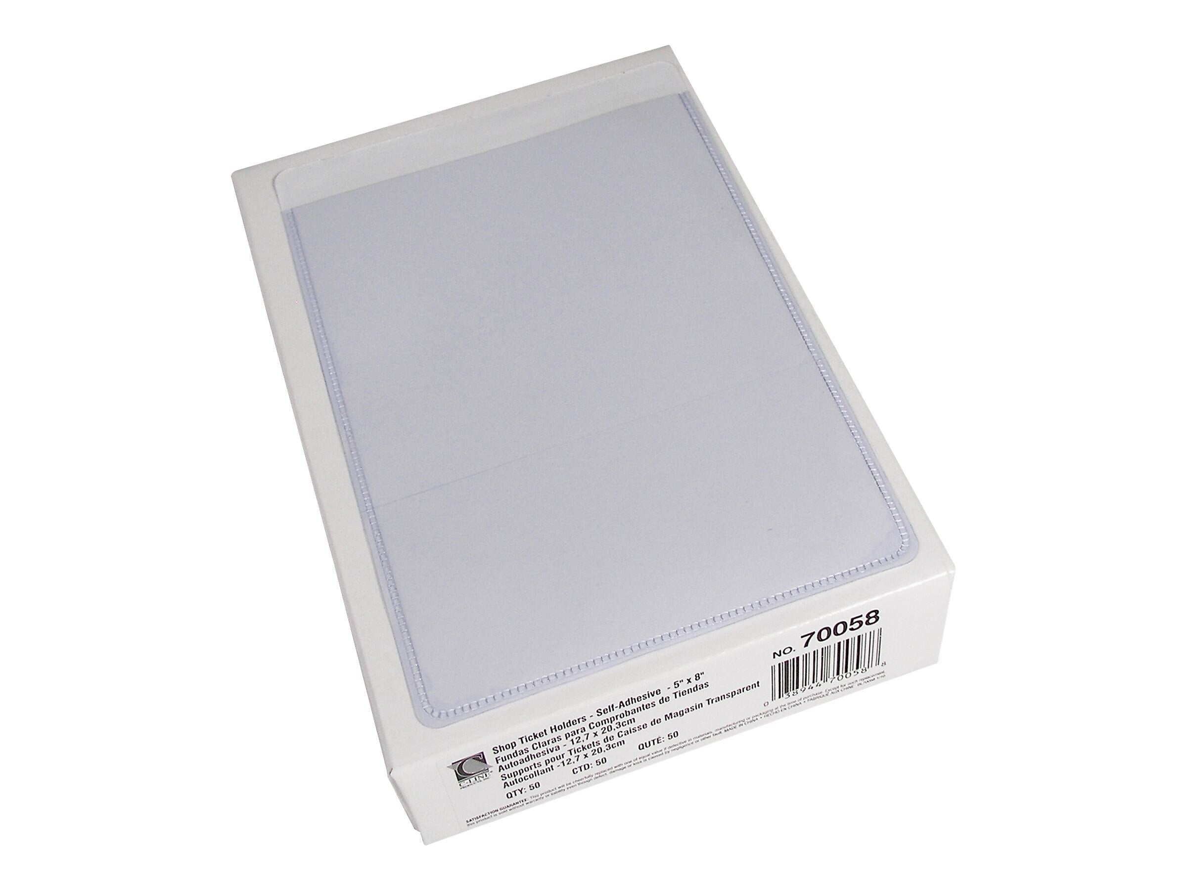 C-Line Job Ticket Holders, 5" x 8", Clear, 50/Box (70058)