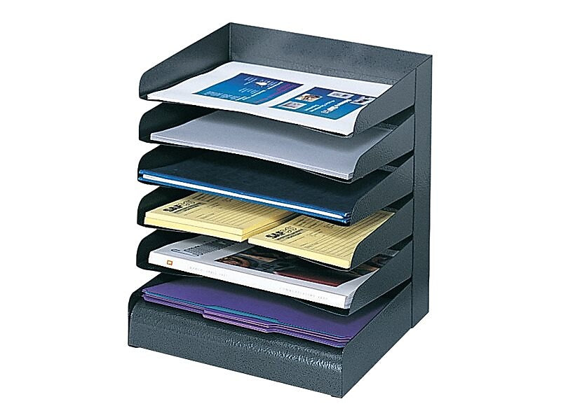 Safco 6-Compartments Steel File Organizer, Black (3128BL)