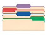 Pendaflex Color Tab File Folders, 3-Tab, Letter Size, Manila, 50/Box  (84101)